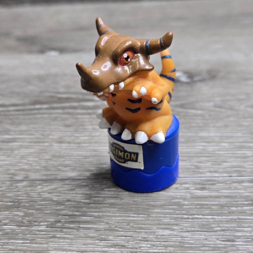 VINTAGE DIGIMON GREYMON FIGURE PVC DIGITAL MONSTERS 2000 Stamp